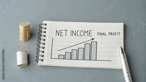 Notebook displaying Net Income growth chart