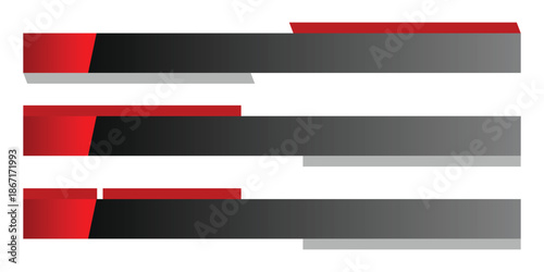 Banner and lower third set for news and live broadcastsou