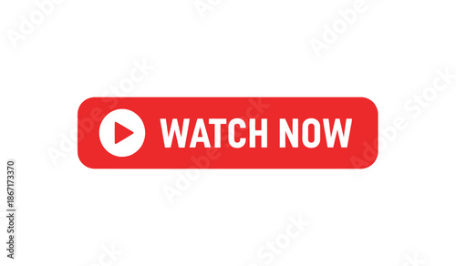Red play button with watch now text on for video