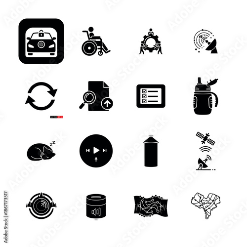 Coding and software development icons for programming languages web engineering and tech workflow