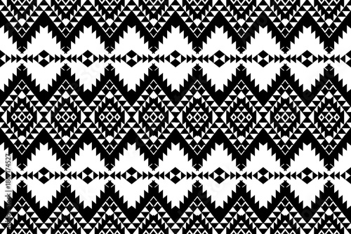 Ethnic seamless, Native patterns with simple shapes. Tribal and ethnic fabrics. Simple geometric pattern elements are best used in design, textile printing.