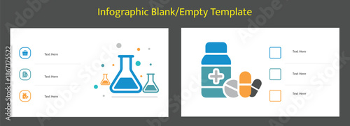 Blank empty infographic template layout
