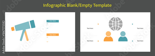 Blank empty infographic template layout