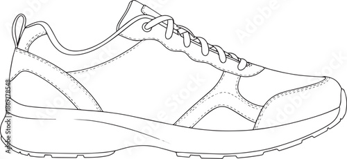 silhouette of clean vector of AeroStep Form shoes isolated on white background