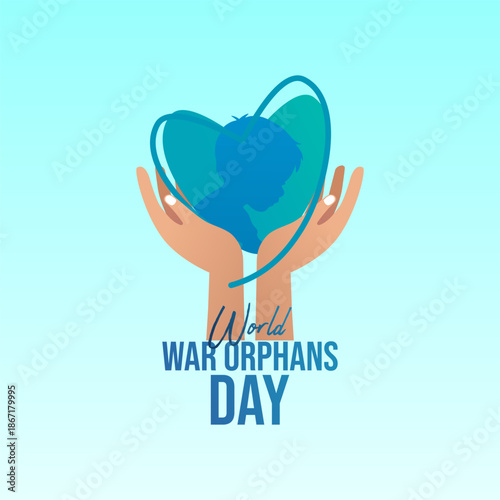 Vector graphic of World War Orphans Day for World War Orphans Day celebration.