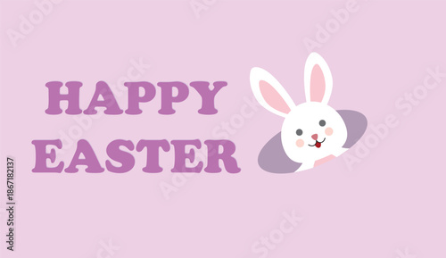 Easter card, poster, card with bunny

