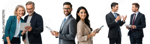 Diverse of business teams isolated on white