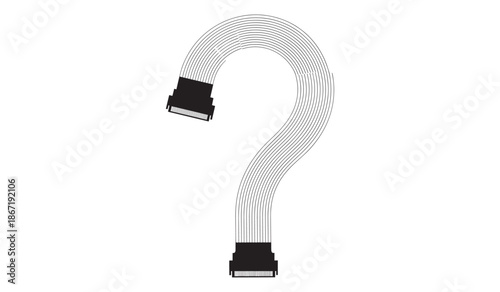 Cable management cord organizer with striped design and black connectors