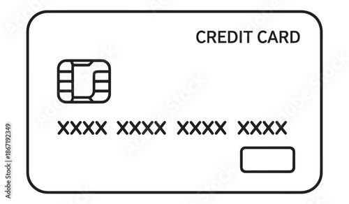 Generic credit card with chip and signature panel