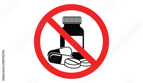 No drugs or medication allowed symbol