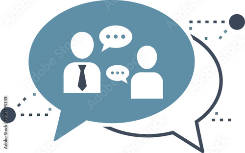 Team Communication and Collaboration Icon