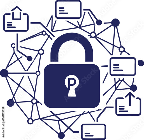 Cybersecurity and Data Protection Icon