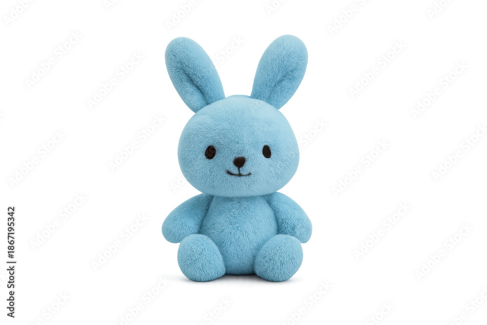 Obraz premium Blue plush rabbit toy for children playing
