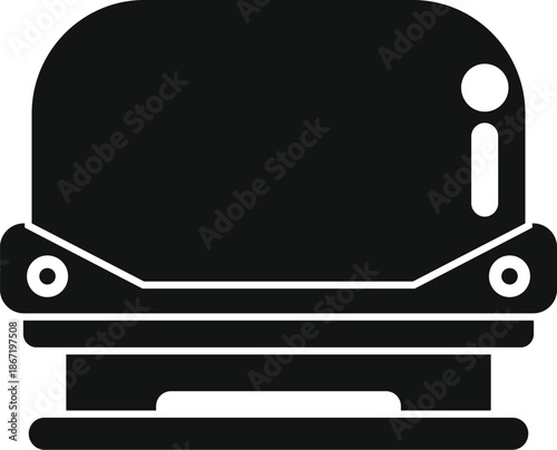 Icon showing a hole punch, an office supply used for perforating documents
