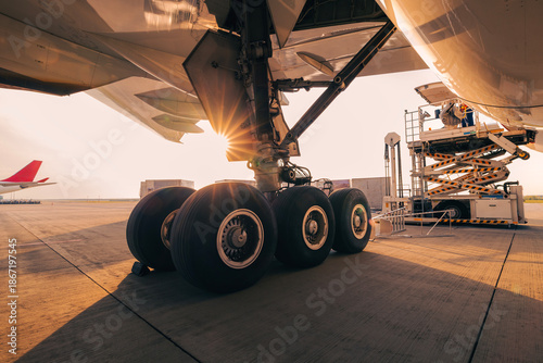 Fotografía Landing gear of large plane