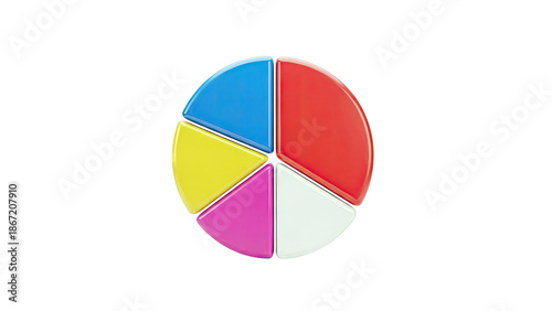 Free Download Colorful Pie Chart on White Background - GFXLoad