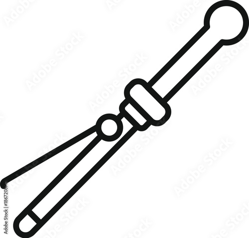 Line art icon illustrating a piercing and body modification tool