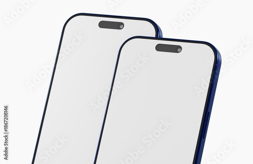 Stylish mockup of two blue ...