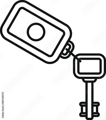 Car remote key and traditional key showing security and smart access