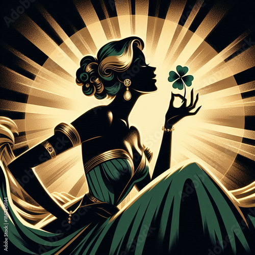 Green Chance, Red Lips St. Patrick’s pin-up series 