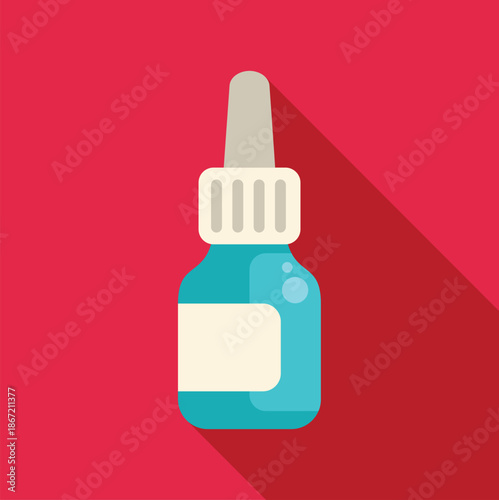 Medical dropper bottle containing liquid for healthcare and pharmacy concepts
