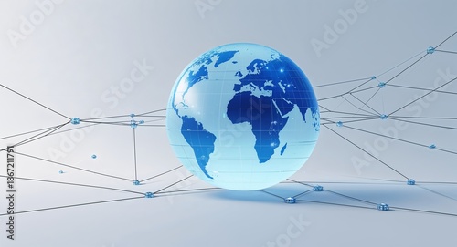 Futuristic Globe of Global Connectivity