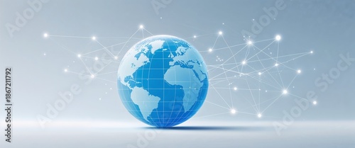 Futuristic Globe of Global Connectivity