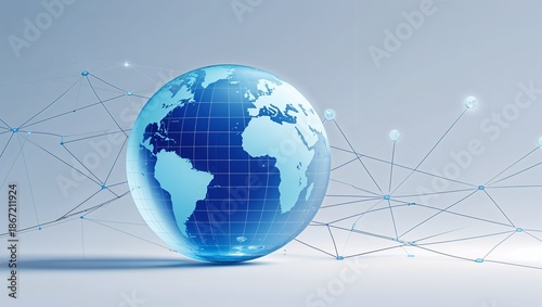 Futuristic Globe of Global Connectivity
