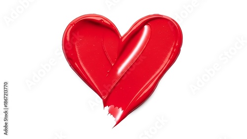 Vibrant red heart symbolizing love and passion illustration