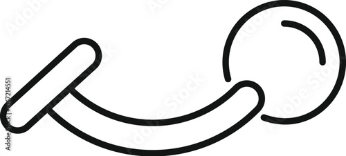 Line icon representing an adult sex toy for intimate pleasure and relaxation