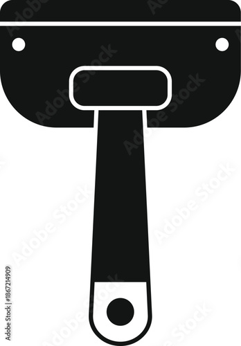Putty knife icon representing handyman, construction, and renovation concepts