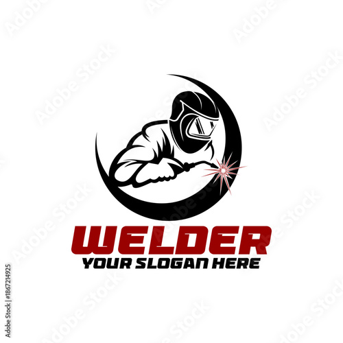 Welding company logo design template, Neat and clean workmanship