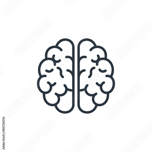 Minimalist illustration of a human brain highlighting neural connectivity and