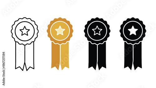 Award ribbons in various colors and styles