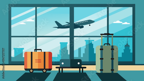 Waiting at the airport Vector