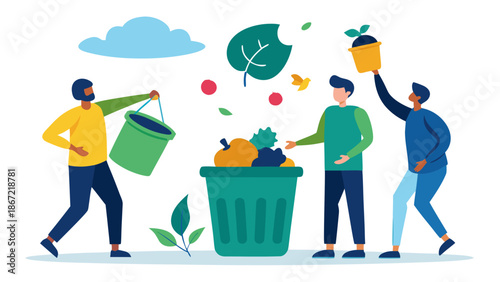 Community composting initiative Vector