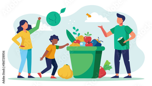 Community composting initiative Vector