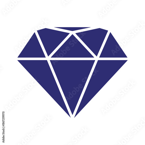 Blue diamond icon on white background