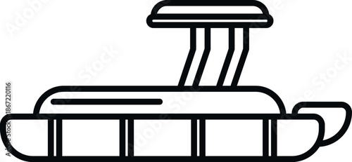 Paddy field rice transplanter machine representing agriculture and farming technology icon