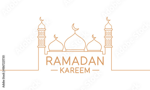 Ramadan Kareem Islam Mosques Greeting Design