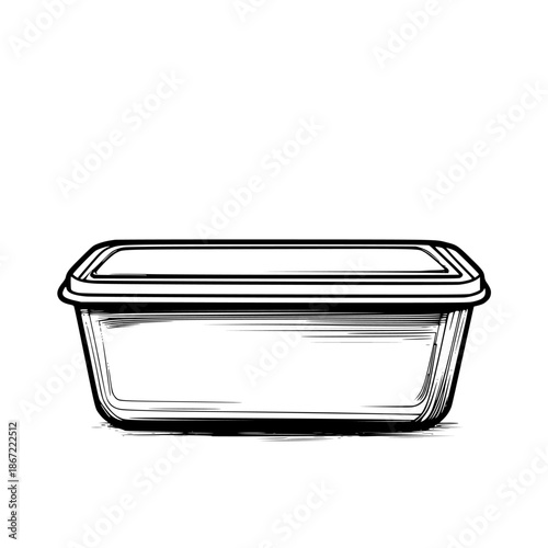 Containment Minimalist Tray Lid | Clean, isolated vector art for creative projects.
