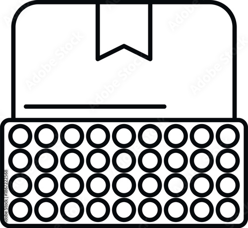 Vintage typewriter icon representing writing and journalism