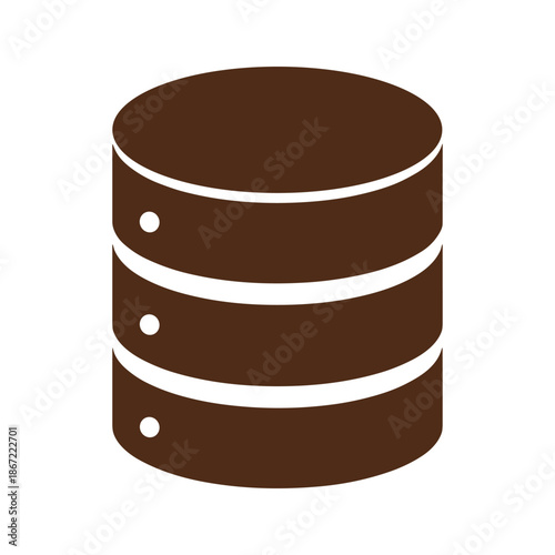 Simple database icon illustration