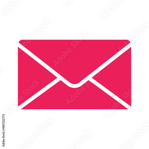 Red envelope icon representing mail or message