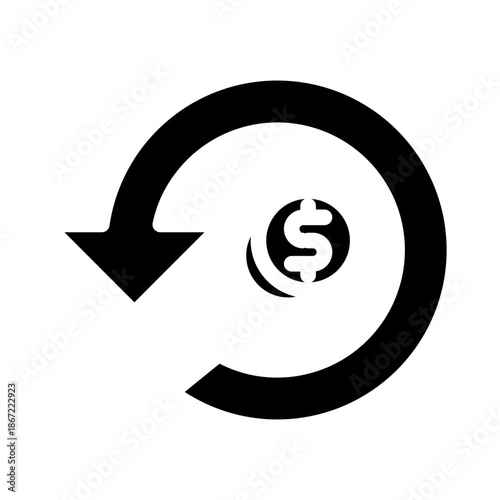 return of investment glyph icon