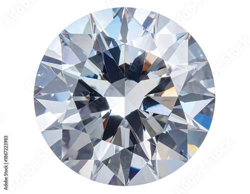 Diamond Top View Isolated on Transparent Background PNG
