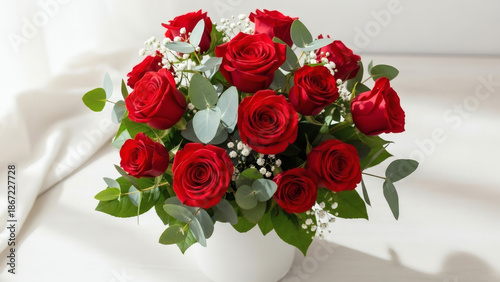 Classic Red Rose Bouquet for Valentine’s Day