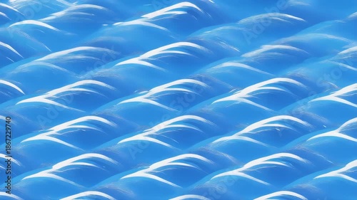 Sea waving  seamless texture flat vector style looping	