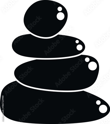 Stacked balancing stones representing balance, harmony, meditation, and well being