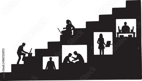 Career Advancement and Professional Growth Concept Illustration